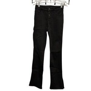 Sanctuary Demi Bootcut Jeans Womens Size 24 Black Stretch Ankle Slit Denim
